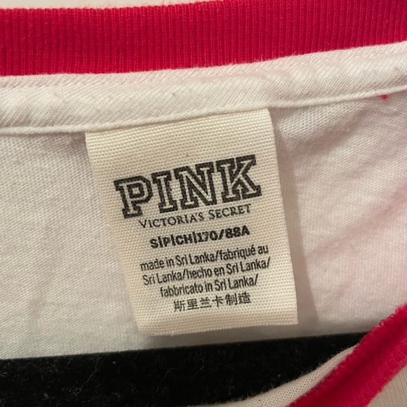 VS PINK Christmas Bows Raglan Top Small - Picture 2 of 3